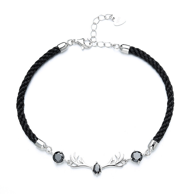 Sterling Silver All The Way With You Bracelet Rope Bracelet Valentine's Day Gift Unisex Jewelry