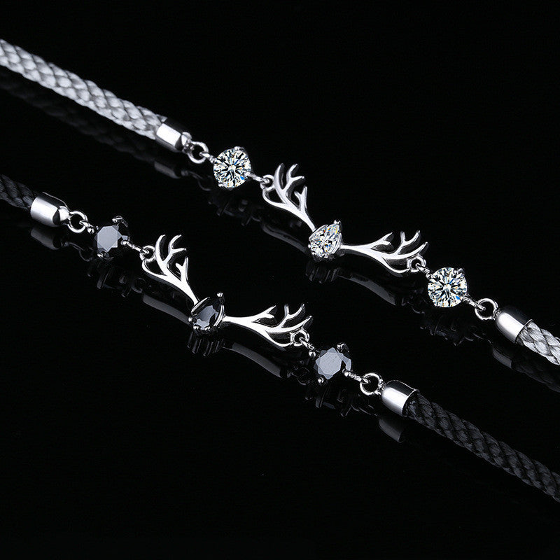 Sterling Silver All The Way With You Bracelet Rope Bracelet Valentine's Day Gift Unisex Jewelry