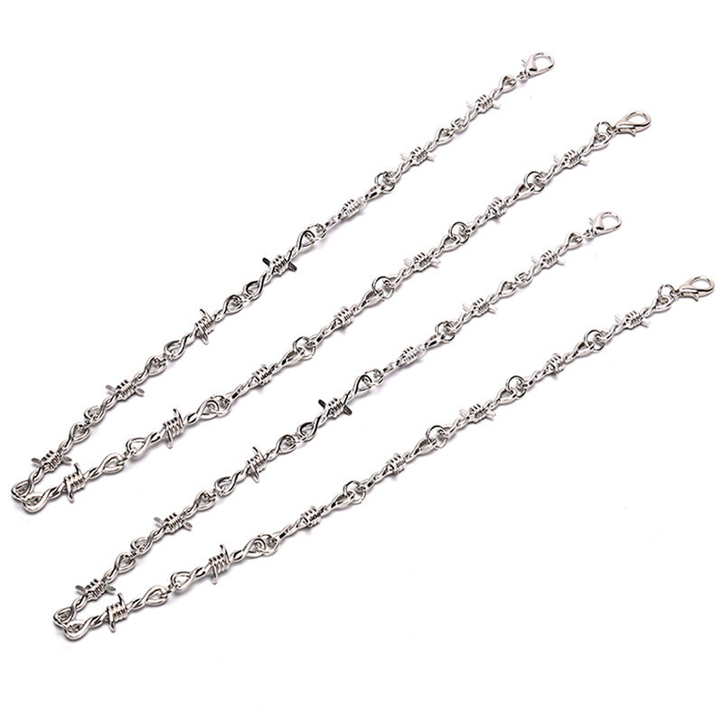 Style Unisex Chain Thorns Harajuku Streetwear Choker Necklace Collar jewellery Accessories