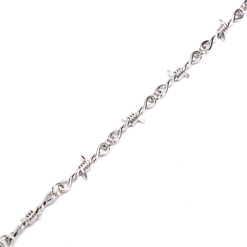 Style Unisex Chain Thorns Harajuku Streetwear Choker Necklace Collar jewellery Accessories