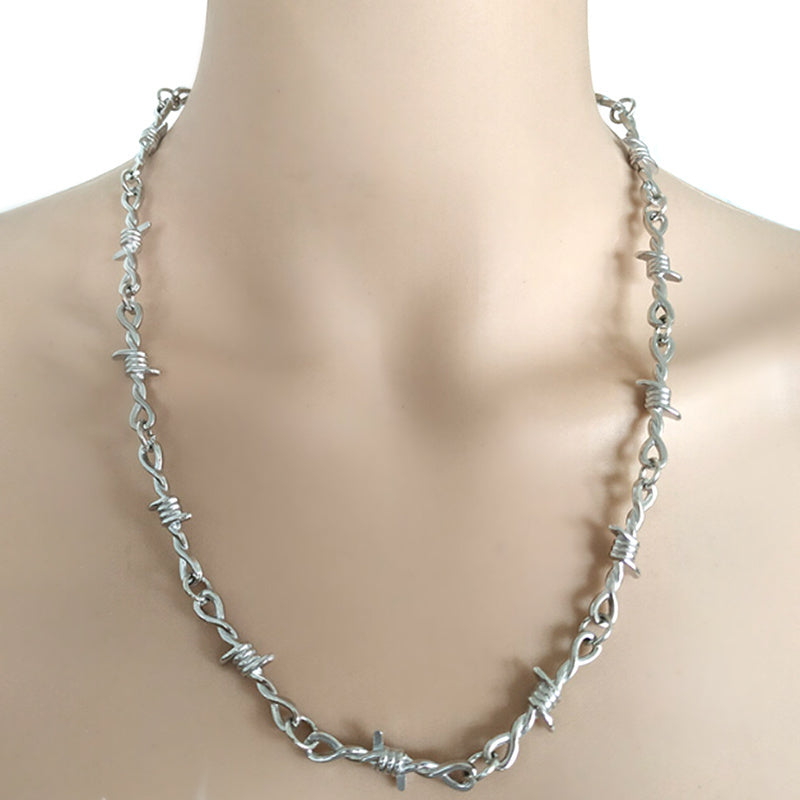 Style Unisex Chain Thorns Harajuku Streetwear Choker Necklace Collar jewellery Accessories