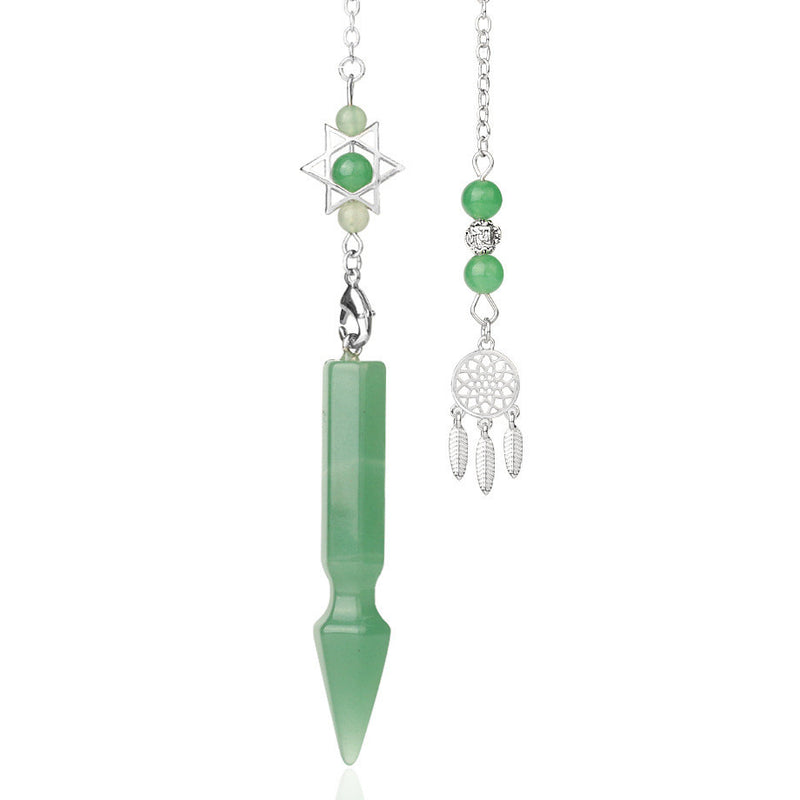 New Product Natural Stone Crystal Jewellery Divination Spirit Pendulum Unisex Tapered Pendant