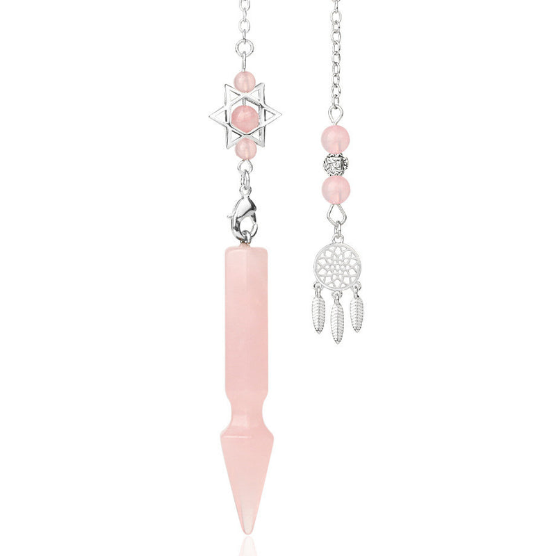 New Product Natural Stone Crystal Jewellery Divination Spirit Pendulum Unisex Tapered Pendant
