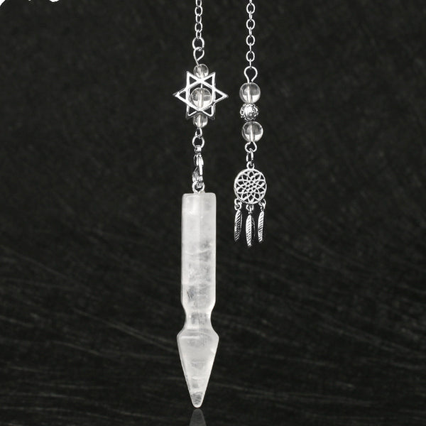 New Product Natural Stone Crystal Jewellery Divination Spirit Pendulum Unisex Tapered Pendant