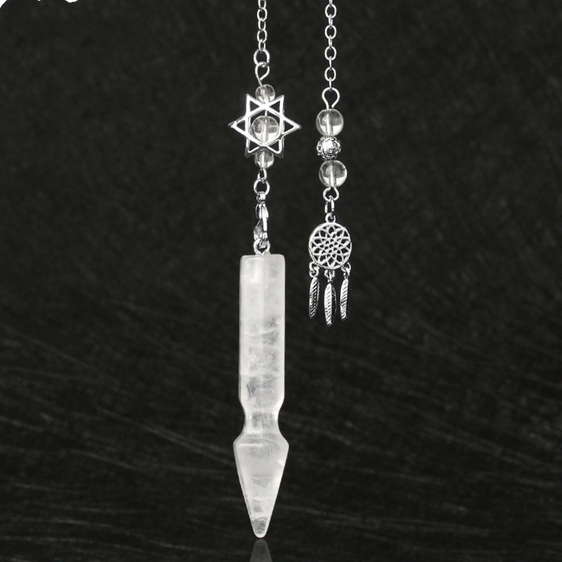 New Product Natural Stone Crystal Jewellery Divination Spirit Pendulum Unisex Tapered Pendant