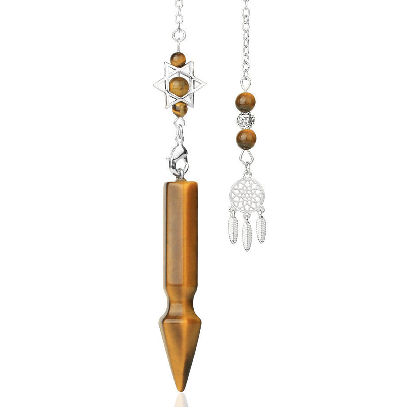 New Product Natural Stone Crystal Jewellery Divination Spirit Pendulum Unisex Tapered Pendant