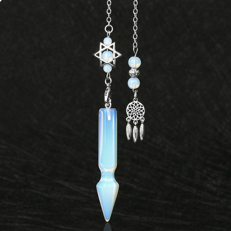New Product Natural Stone Crystal Jewellery Divination Spirit Pendulum Unisex Tapered Pendant