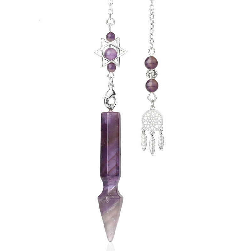 New Product Natural Stone Crystal Jewellery Divination Spirit Pendulum Unisex Tapered Pendant