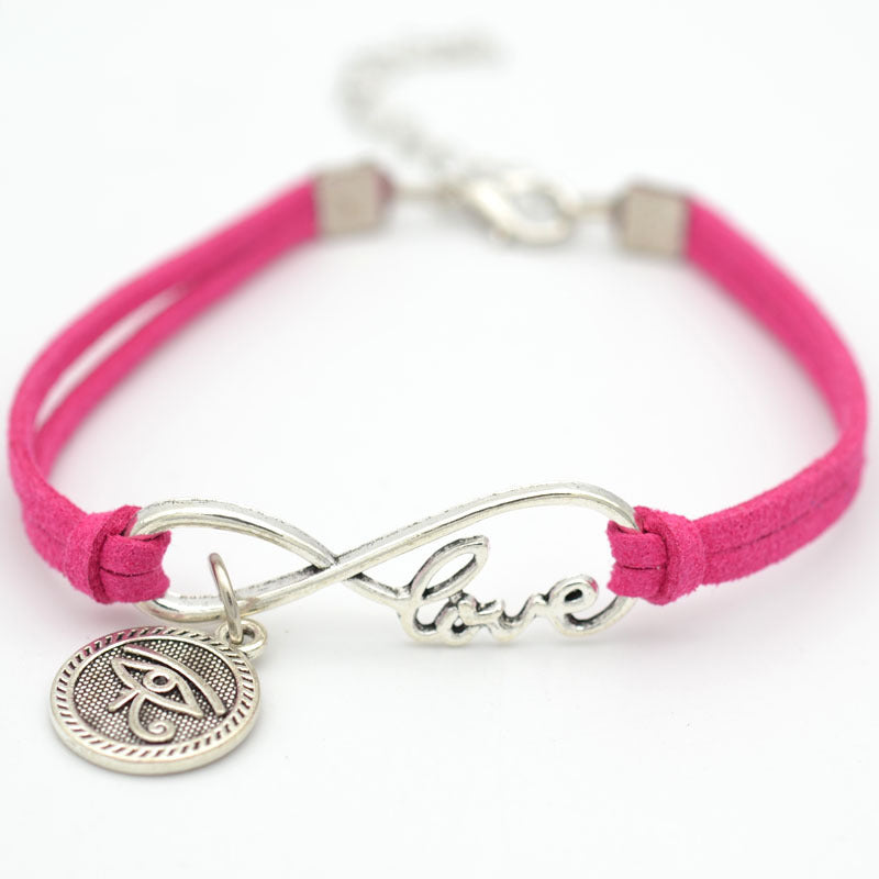 Velvet Alloy Figure 8 Love Bracelet Unisex jewellery