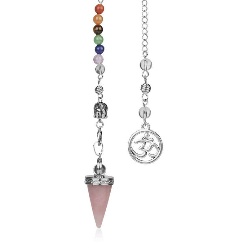 jewellery Seven Chakra Reiki Necklace Pendulum Amethyst Pendant Yoga Unisex jewellery