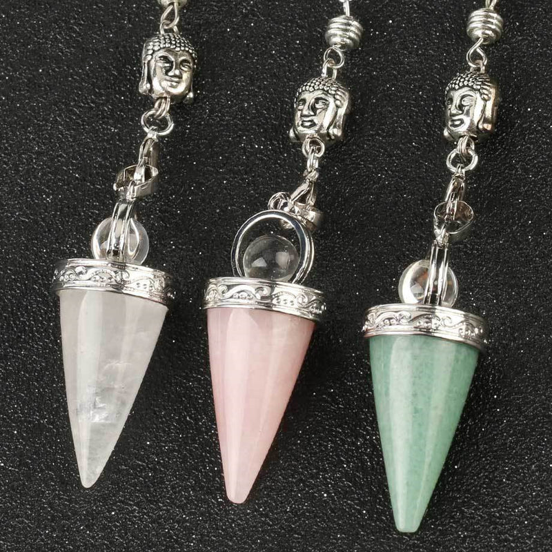 jewellery Seven Chakra Reiki Necklace Pendulum Amethyst Pendant Yoga Unisex jewellery