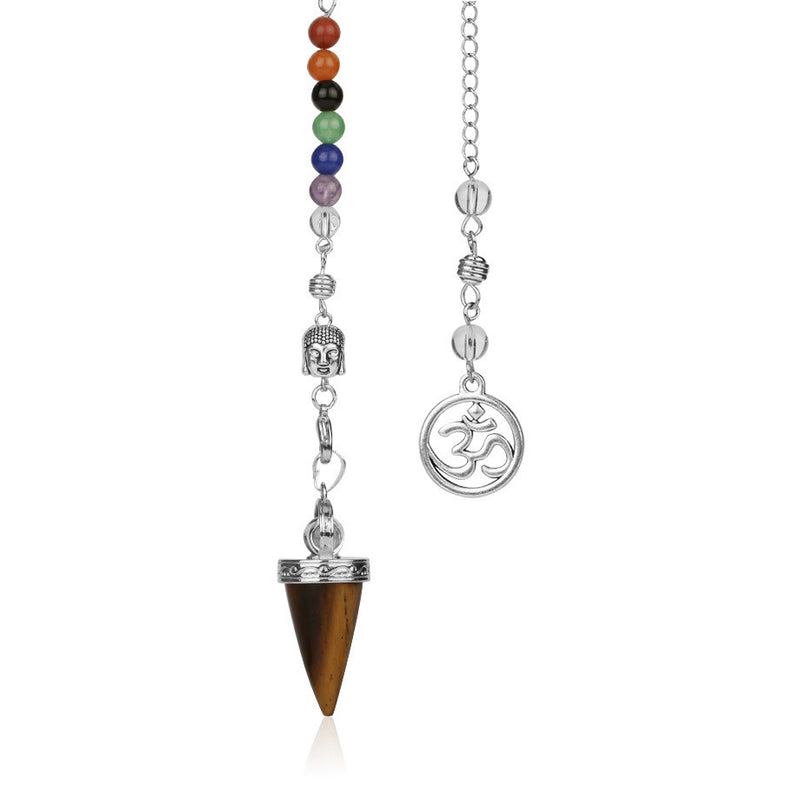 jewellery Seven Chakra Reiki Necklace Pendulum Amethyst Pendant Yoga Unisex jewellery