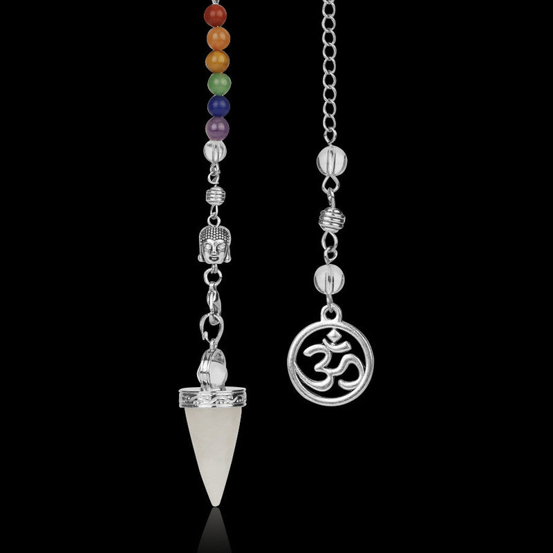 jewellery Seven Chakra Reiki Necklace Pendulum Amethyst Pendant Yoga Unisex jewellery