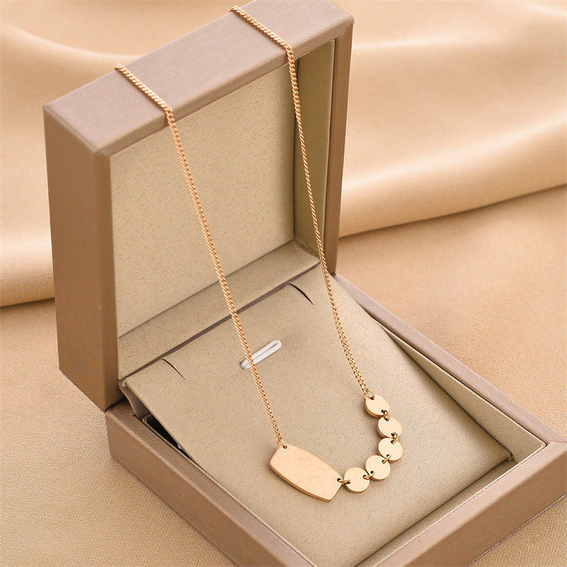 2023 Explosion Models Titanium Steel Necklace Female Does Not Lose Colour Jewellery Fashion Personality White