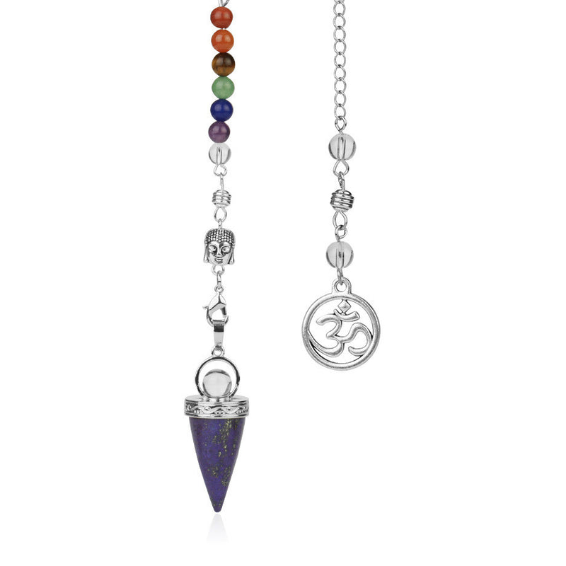 jewellery Seven Chakra Reiki Necklace Pendulum Amethyst Pendant Yoga Unisex jewellery