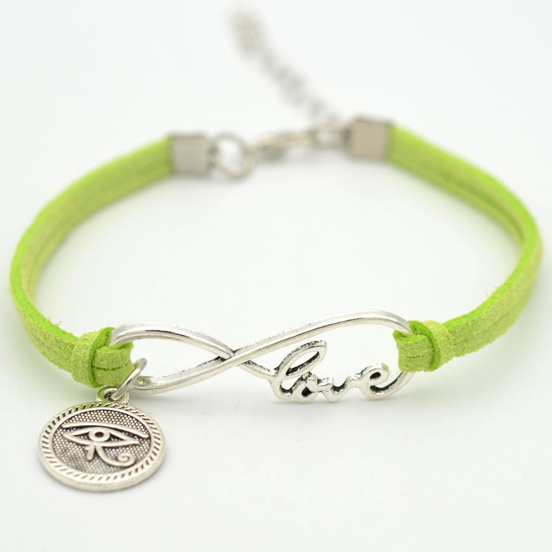 Velvet Alloy Figure 8 Love Bracelet Unisex jewellery