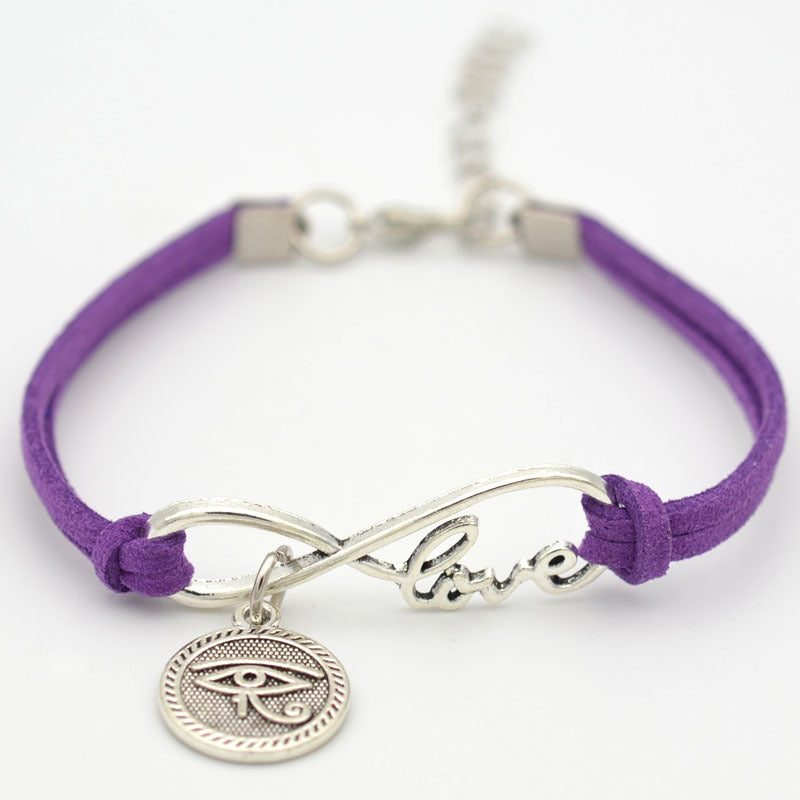 Velvet Alloy Figure 8 Love Bracelet Unisex jewellery
