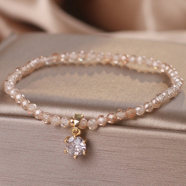 Citrine Bracelet Female Luxury Zircon Pendant Bracelet Fashion Anklet